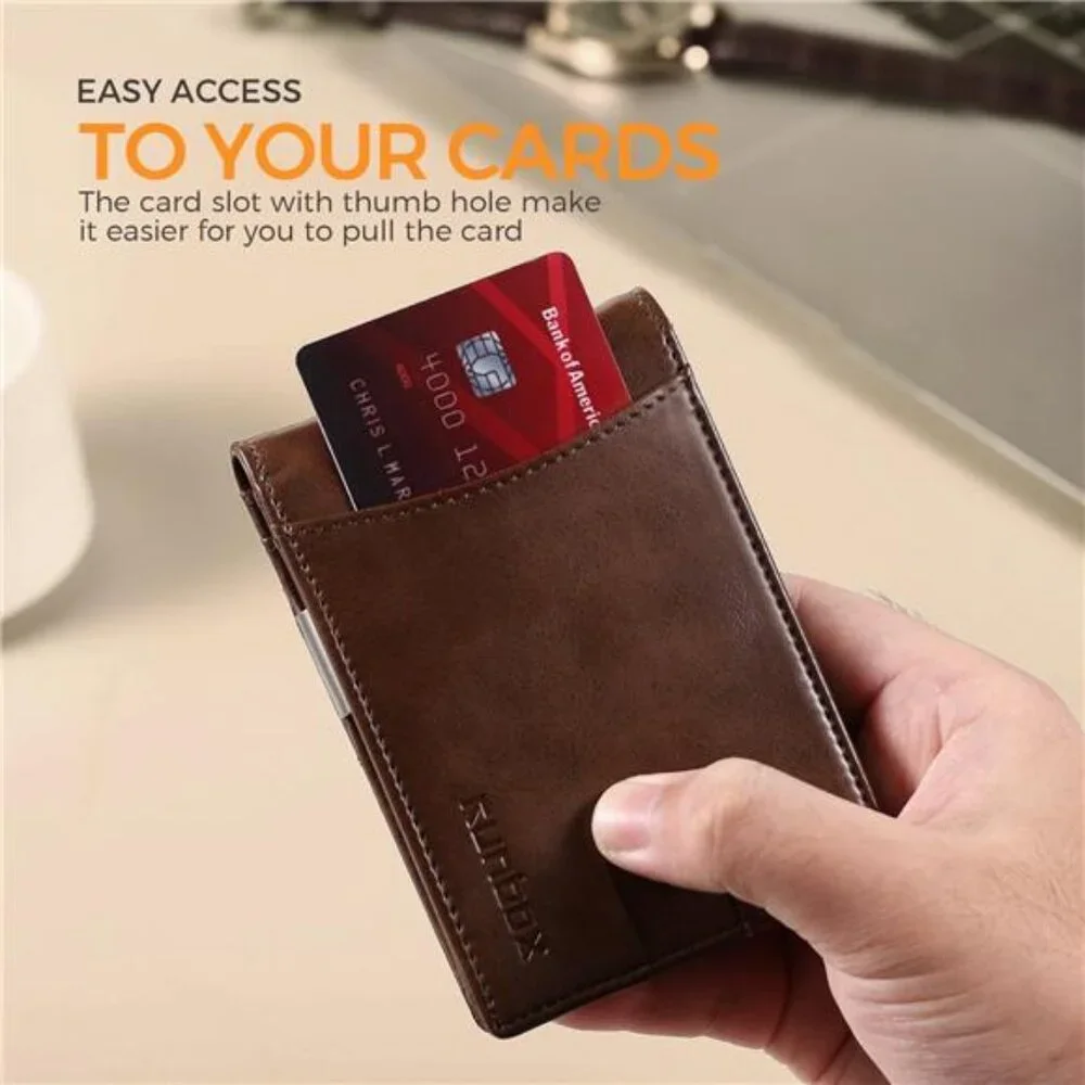 New Slim Novelty Wallets for Men RFID Blocking 11 Card Holder Minimalist